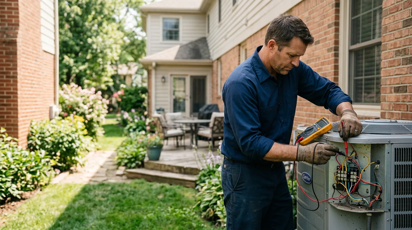 HVAC technician working near Greenfield Center, NY